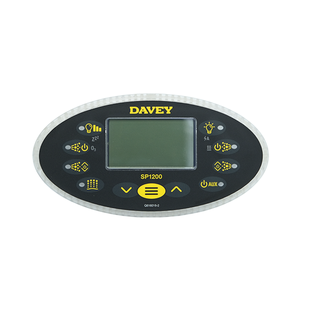 Davey Spa-Quip SP1200 Oval Touchpad and Overlay – Newcastle Spa Repairs